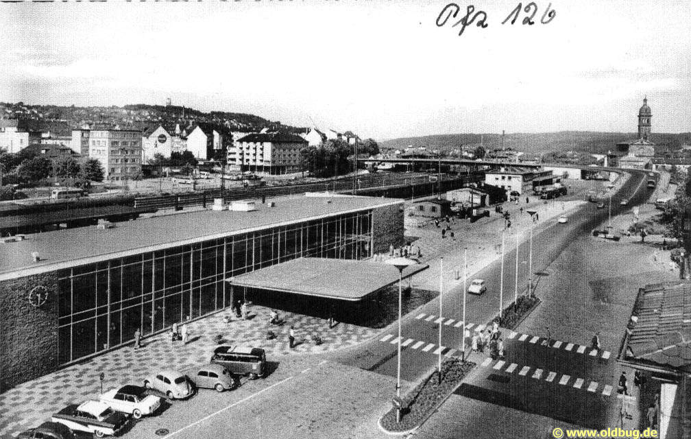 Pforzheim Hauptbahnhof Anfang 60er Jahre