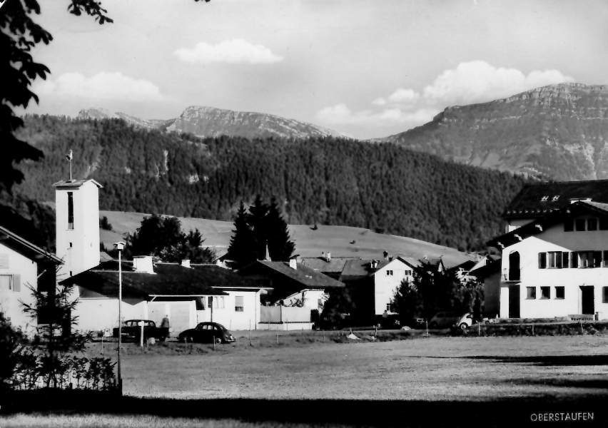 Postkarte Oberstaufen - in den 60er Jahren